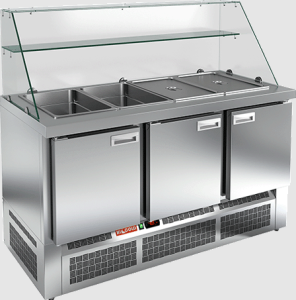 Стол холодильный HiCold SLE3-111GN высокое стекло