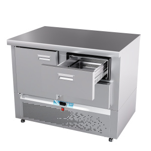 Стол морозильный Abat СХН-70Н-01 дверь, ящики 1/2, без борта