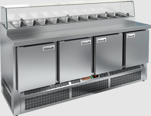 Стол холодильный HiCold PZE1-1111/GN со стеклом