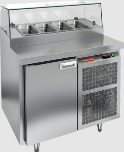 Стол холодильный HiCold PZ2-1/GN стекло