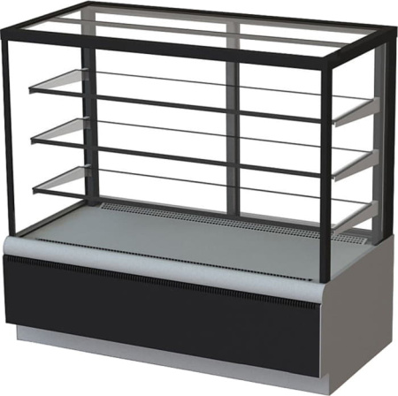 Витрина кондитерская Kayman K-ВК-1300 квадро серебро