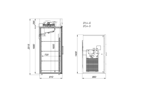 Шкаф холодильный Arkto V1.4-SD