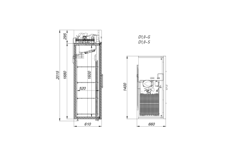 Шкаф холодильный Arkto D1.0-S