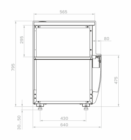 Прилавок Carboma K70 N 0,6-7 9005 (версия 2.0)