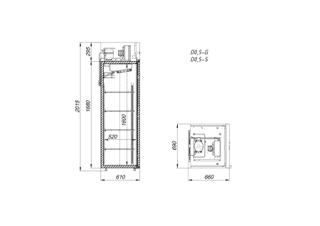 Шкаф холодильный Arkto D0.5-SL