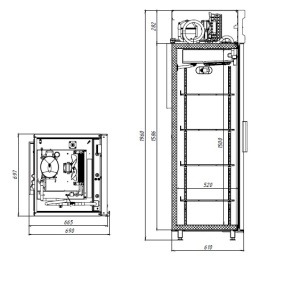 Шкаф холодильный фармацевтический Polair ШХФ-0,5 с 4 корзинами